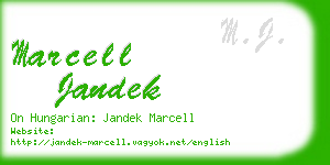 marcell jandek business card